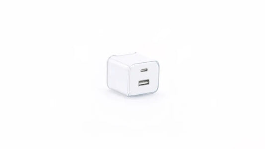 Dual Port Wall Charger Adapter - USB-A and USB-C Fast Charging Block