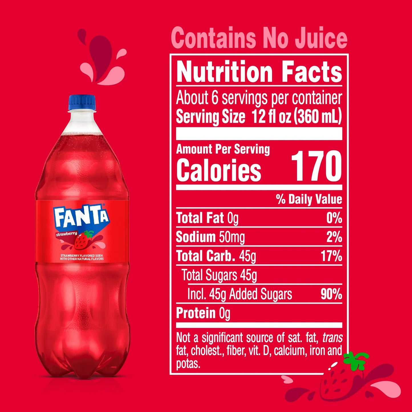Fanta Strawberry Soda (2 Liter Bottle)