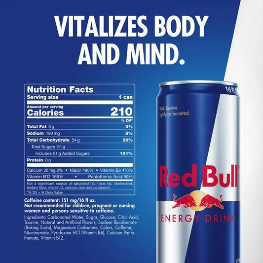 Red Bull Energy Drink - Original (16.00 FL OZ Cans)