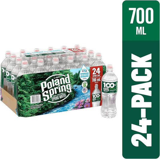Poland Spring Natural Spring Water with Sport Cap (700ml Bottle)