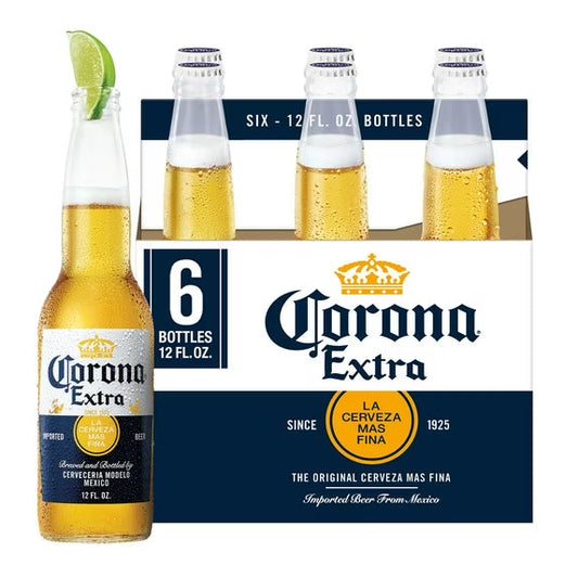 Corona Extra Lager Mexican Import Beer - 6 Pack (12 fl oz Bottles)