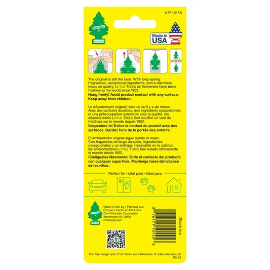 Little Trees Hanging Car Air Freshener - Black Ice Scent (1 Pack)