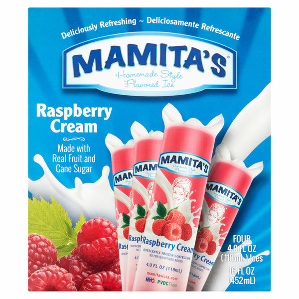 Mamita's Raspberry Cream Ice Bar (Frozen Dessert) 4 oz