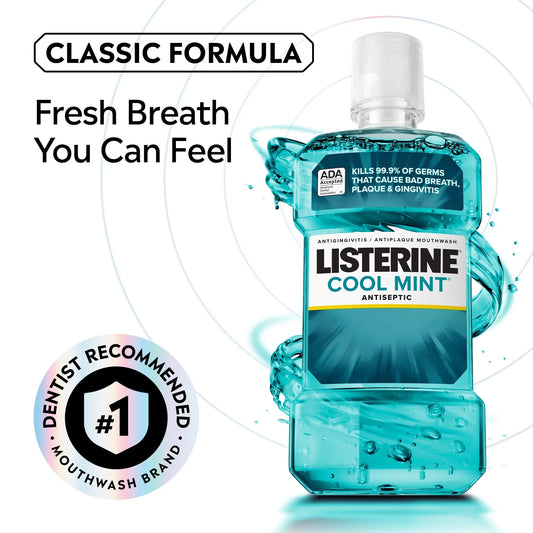 Listerine Cool Mint Antiseptic Mouthwash - Travel Size (80ml / 3.2 fl oz)