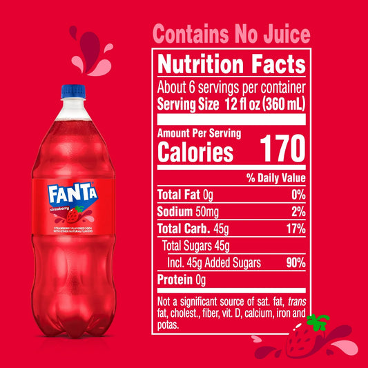 Fanta Strawberry Soda (2 Liter Bottle)