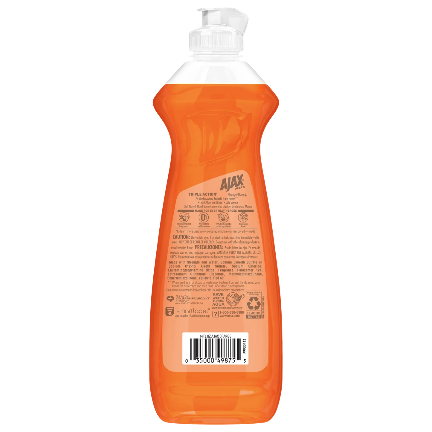 Ajax Ultra Dish Liquid, Orange Scent - 14 fl oz