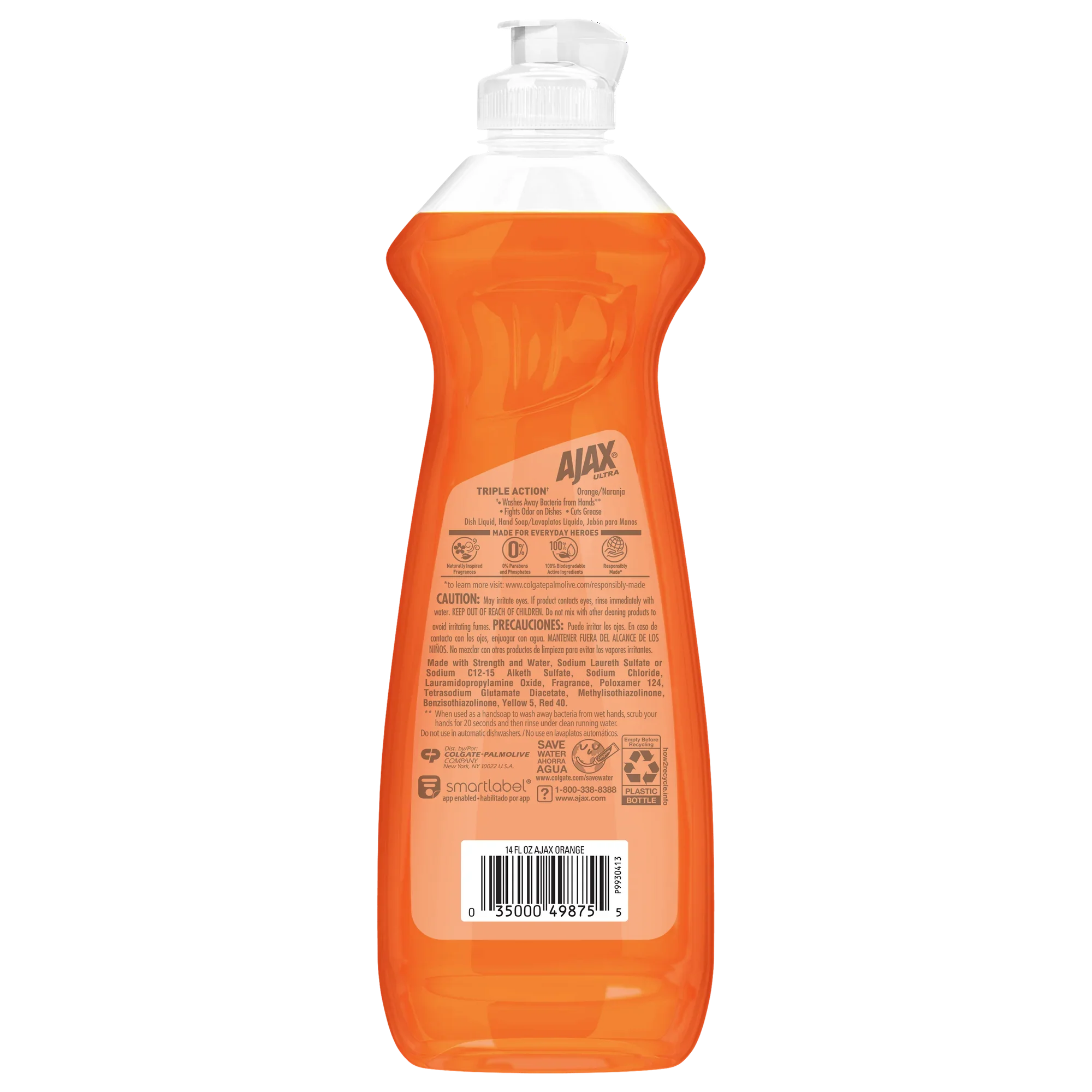 Ajax Ultra Dish Liquid, Orange Scent - 14 fl oz