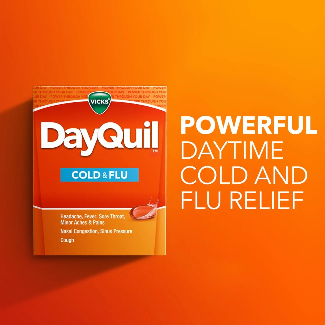 Vicks DayQuil Cold & Flu Multi-Symptom Relief (12 LiquiCaps)