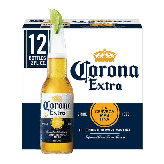 Corona Extra Lager Mexican Import Beer - 12 Pack (12 fl oz Cans)
