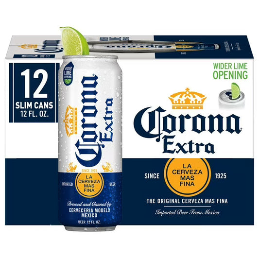 Corona Extra Lager Mexican Import Beer - 12 Pack (12 fl oz Cans)