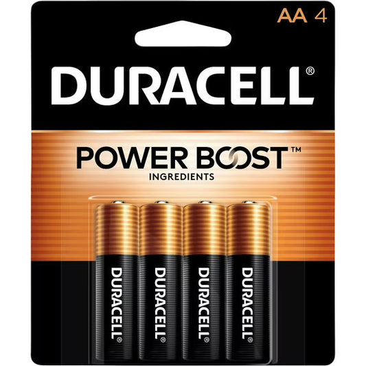 Duracell Coppertop AA Alkaline Batteries - 4 Pack