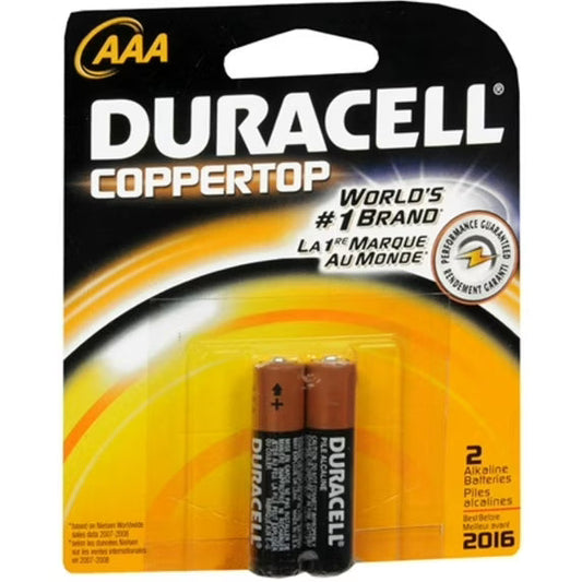 Duracell Coppertop AAA Batteries - 2 Pack
