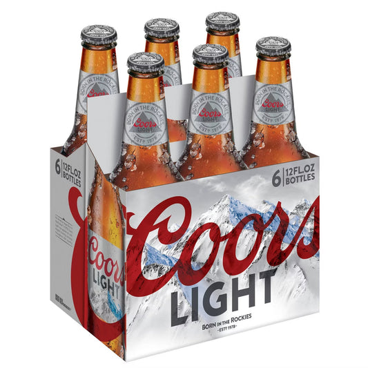 Coors Light Lager Beer - 6 Pack (12 fl oz Bottles) 72.00 FL OZ