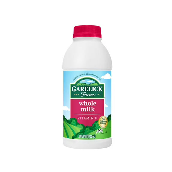 Garelick Farms Whole Milk (1 Quart / 32 fl oz Bottle)
