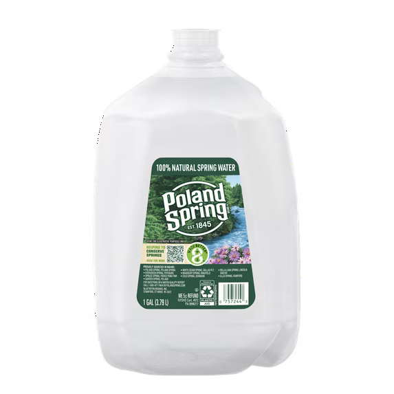 Poland Spring 100% Natural Spring Water (1 Gallon Jug)