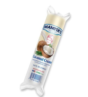 Mamita's Coconut Cream Ice Bar (Creamy Tropical Frozen Treat) 4 oz