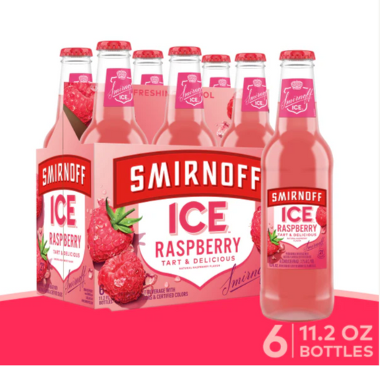Smirnoff Ice Raspberry - 6 Pack (11.2 fl oz Bottles)