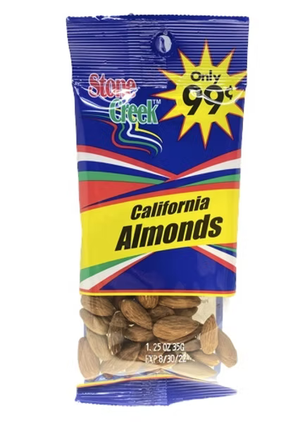 Stone Creek California Almonds (Healthy Snack Pack) 1 oz