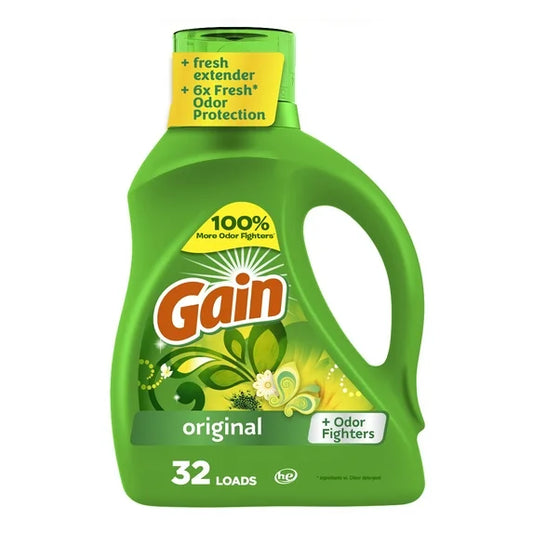 Gain Liquid Laundry Detergent, Original Scent - 46 fl oz (32 Loads)