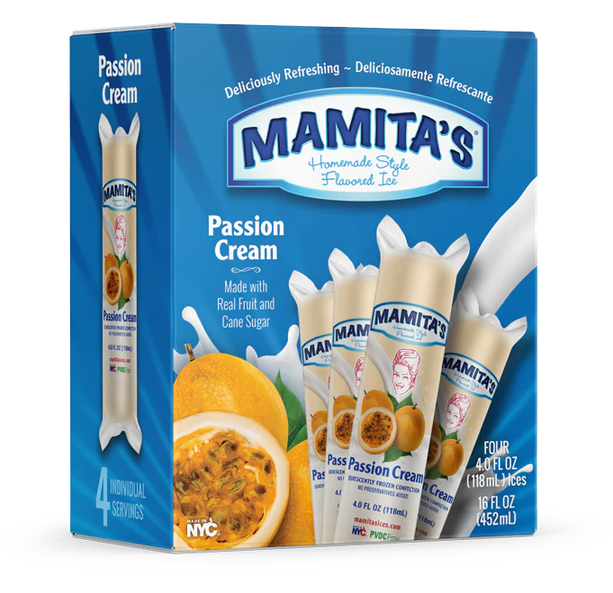 Mamita's Passion Fruit Cream Ice Bar (Maracuyá Cream) 4 oz